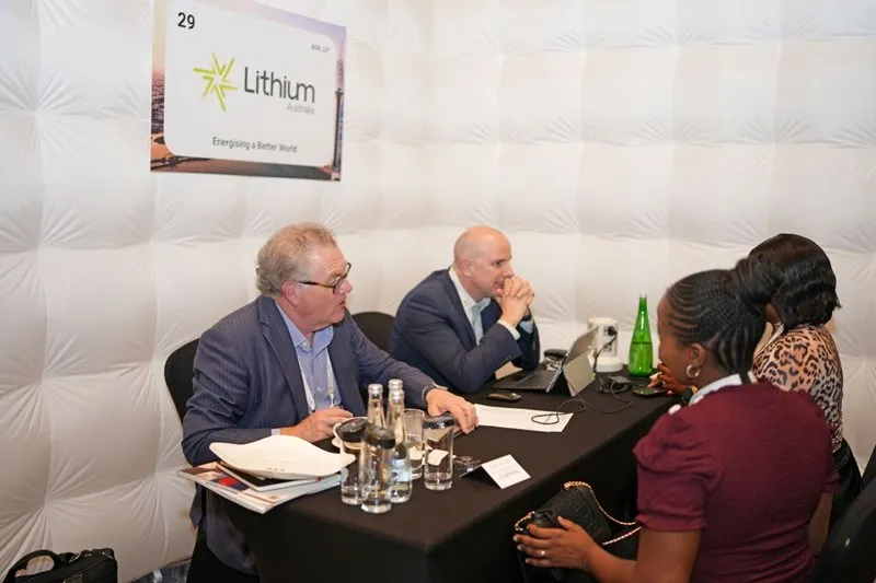 Mining company representatives meeting attendees at 121 Mining Investment Dubai