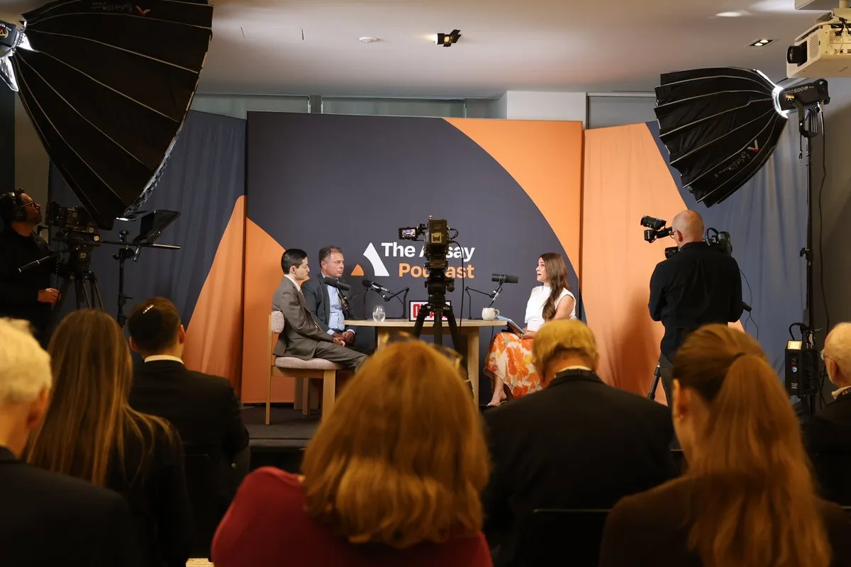 Mining industry experts discussing investment trends during a recorded panel